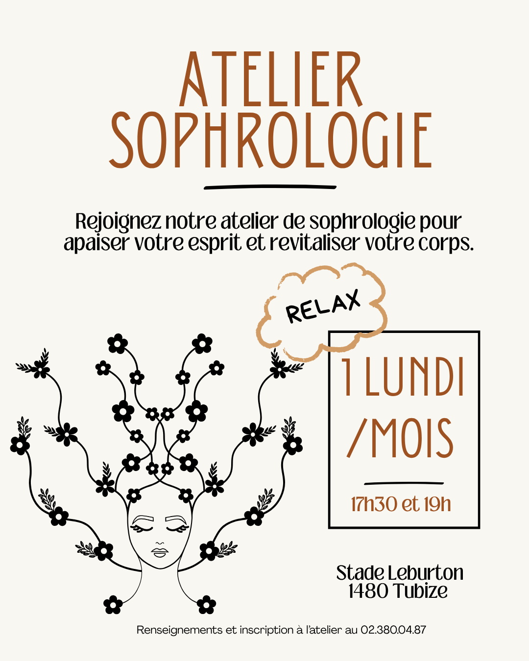 Post Instagram Ev&egrave;nement Atelier Sophrologie Relaxation Floral Fleurs